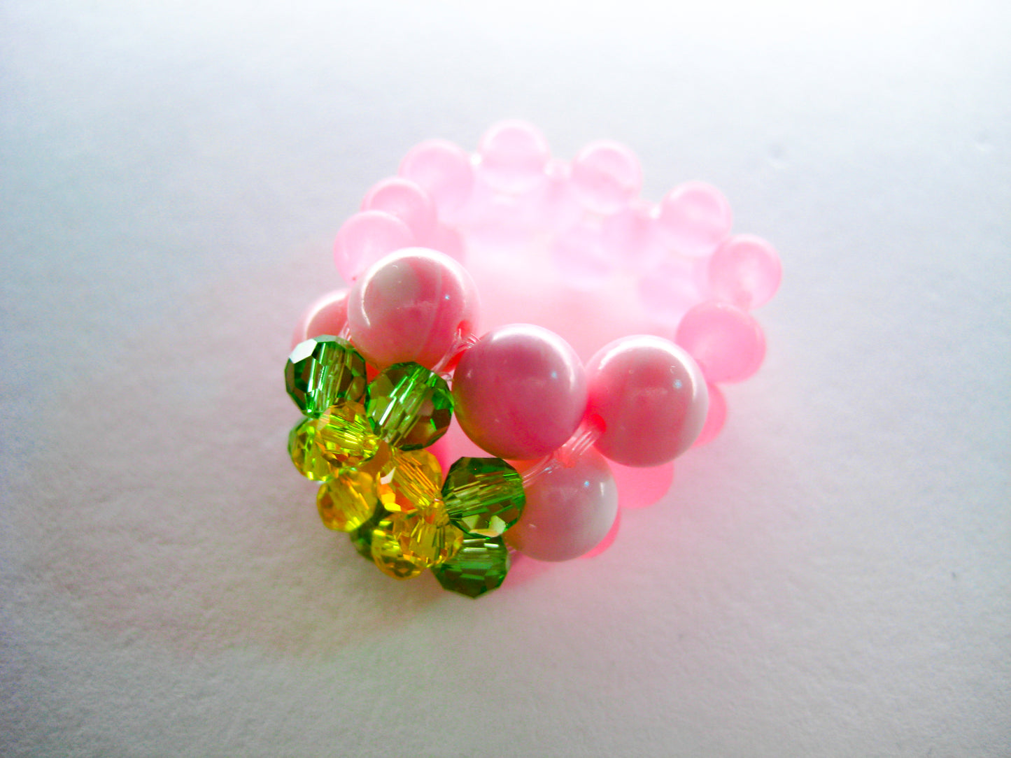 The Luminous Sakura Beaded Necklace Ring Earring