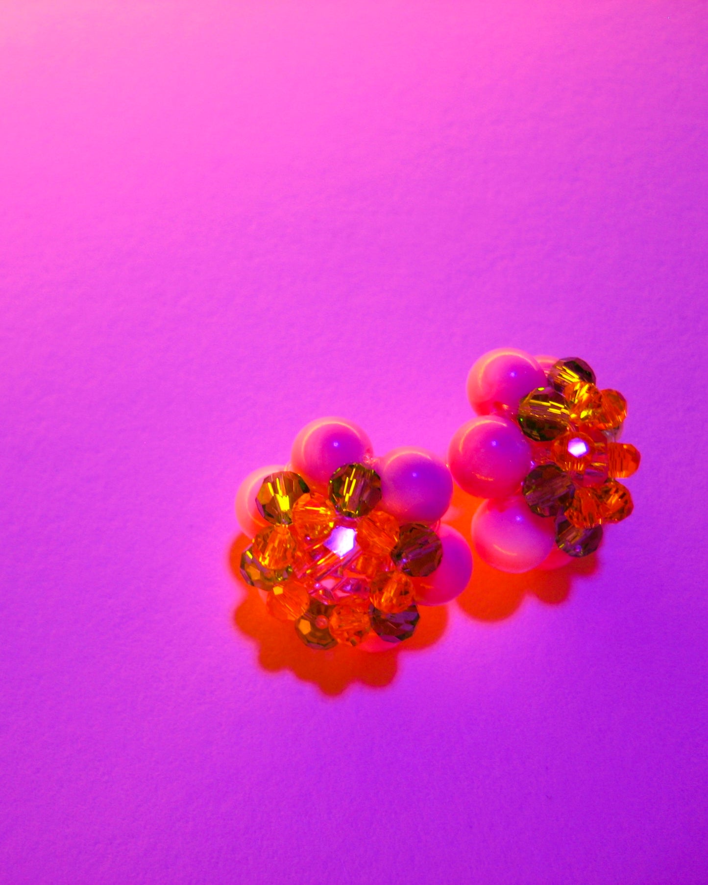 The Luminous Sakura Beaded Necklace Ring Earring
