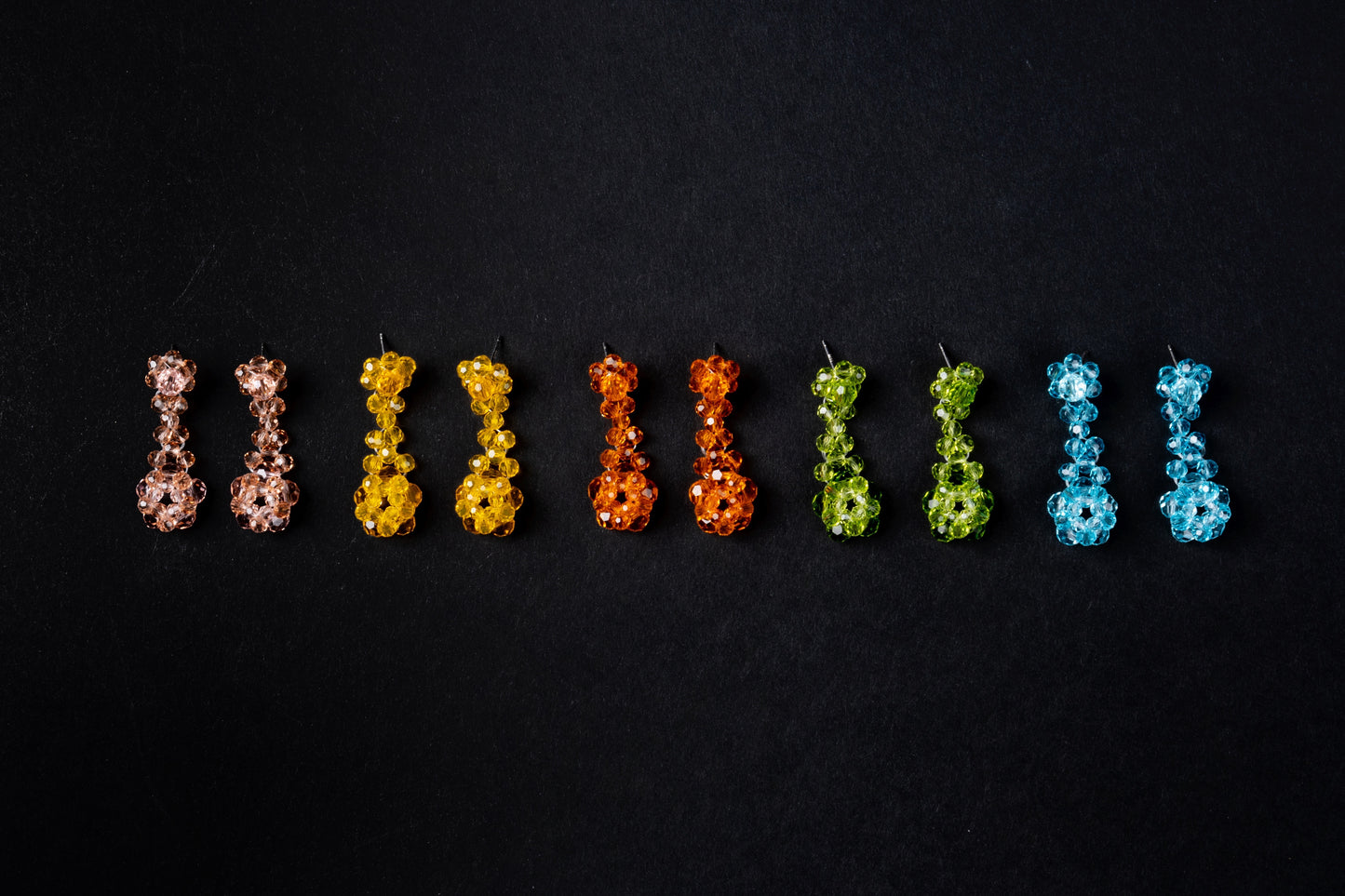 Crystal Beaded Candy Dropped Earrings