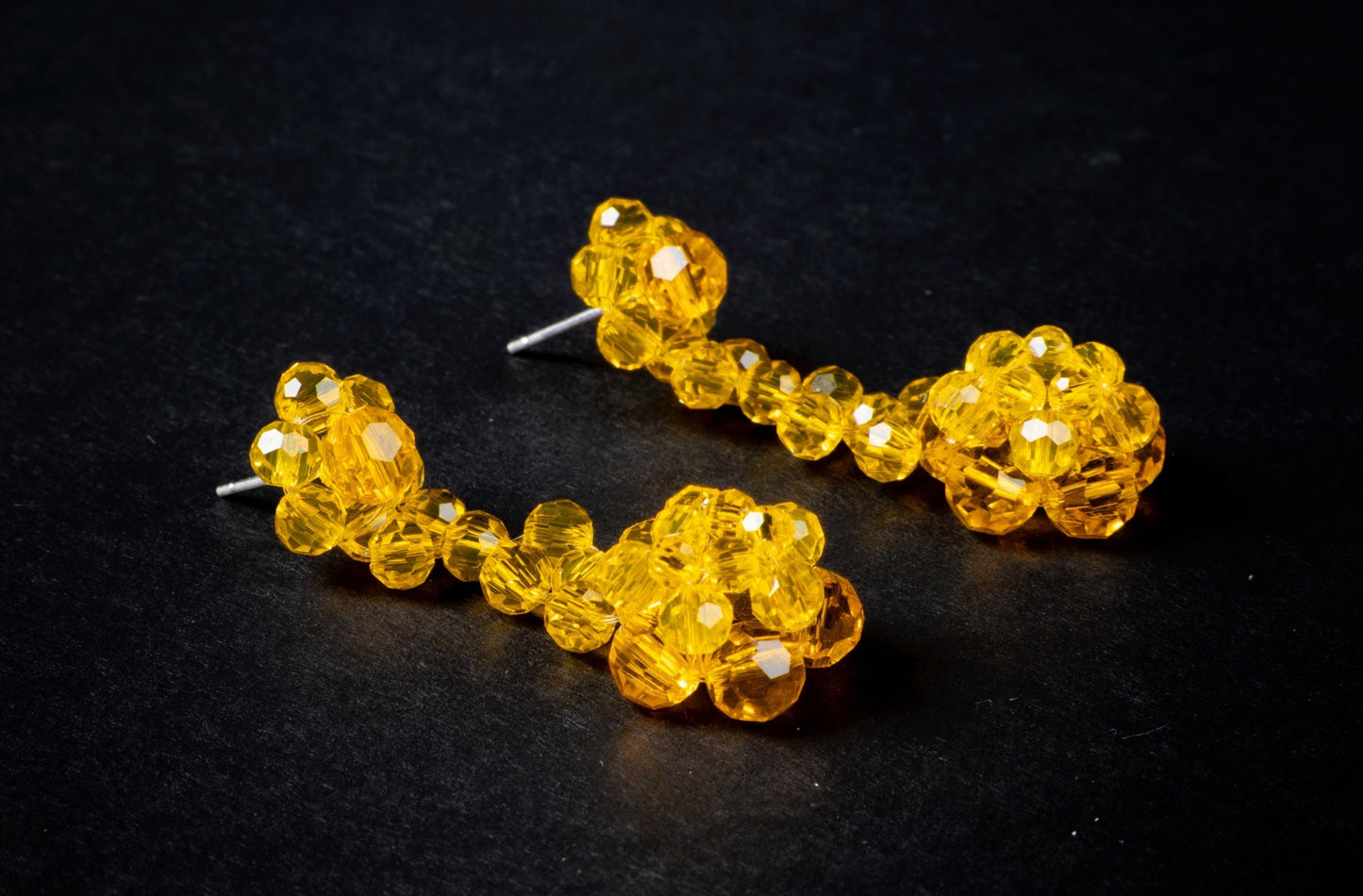 Crystal Beaded Candy Dropped Earrings