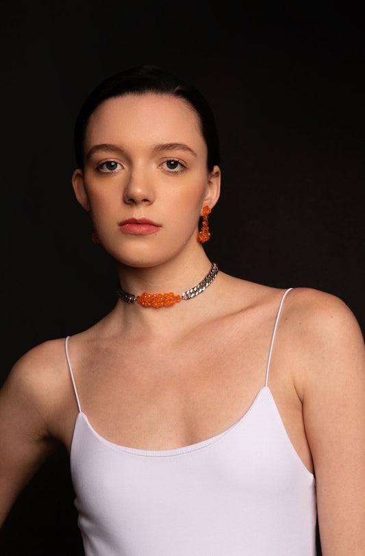 Crystal Beaded Candy Dropped Earrings