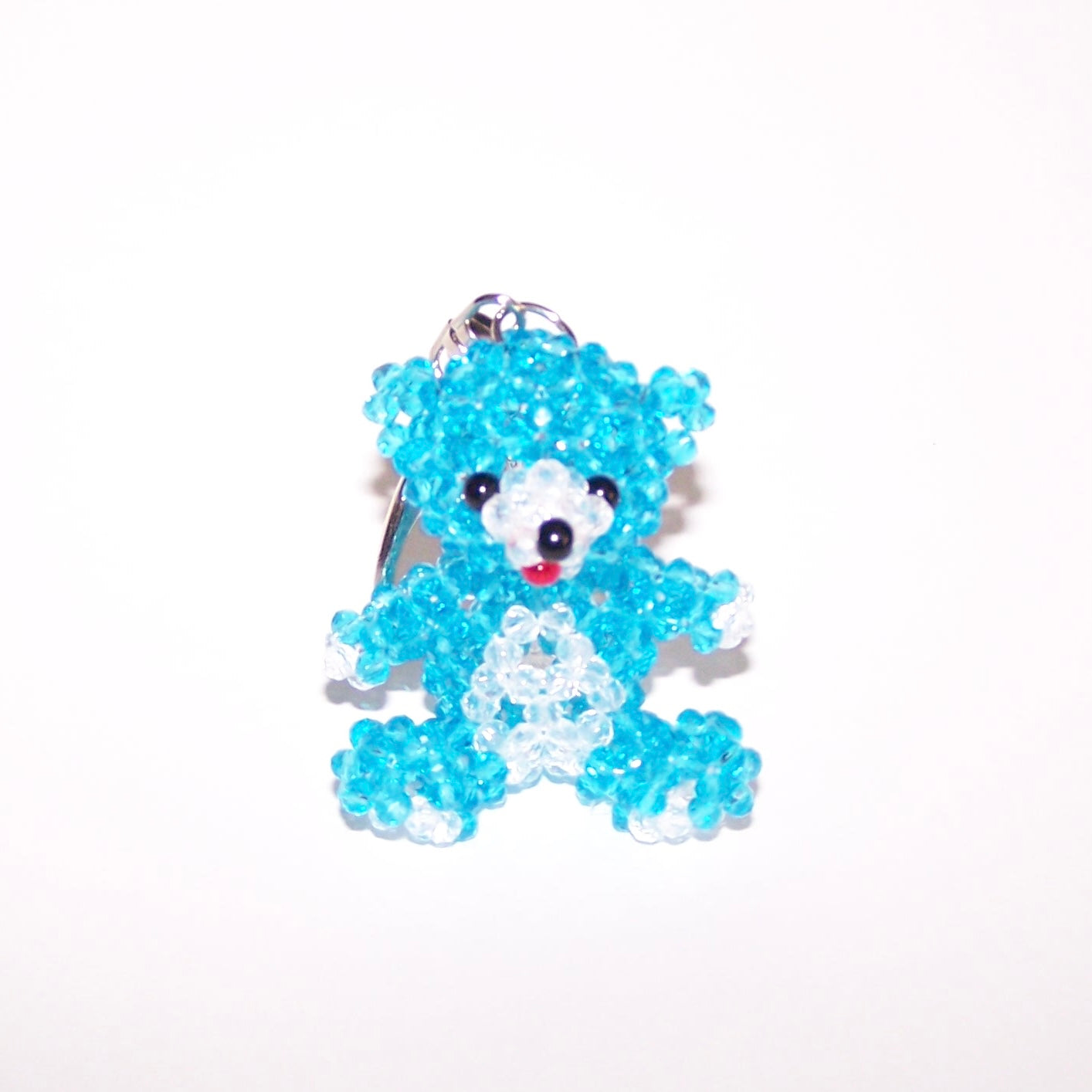 Beaded Teddy Bear Keychain