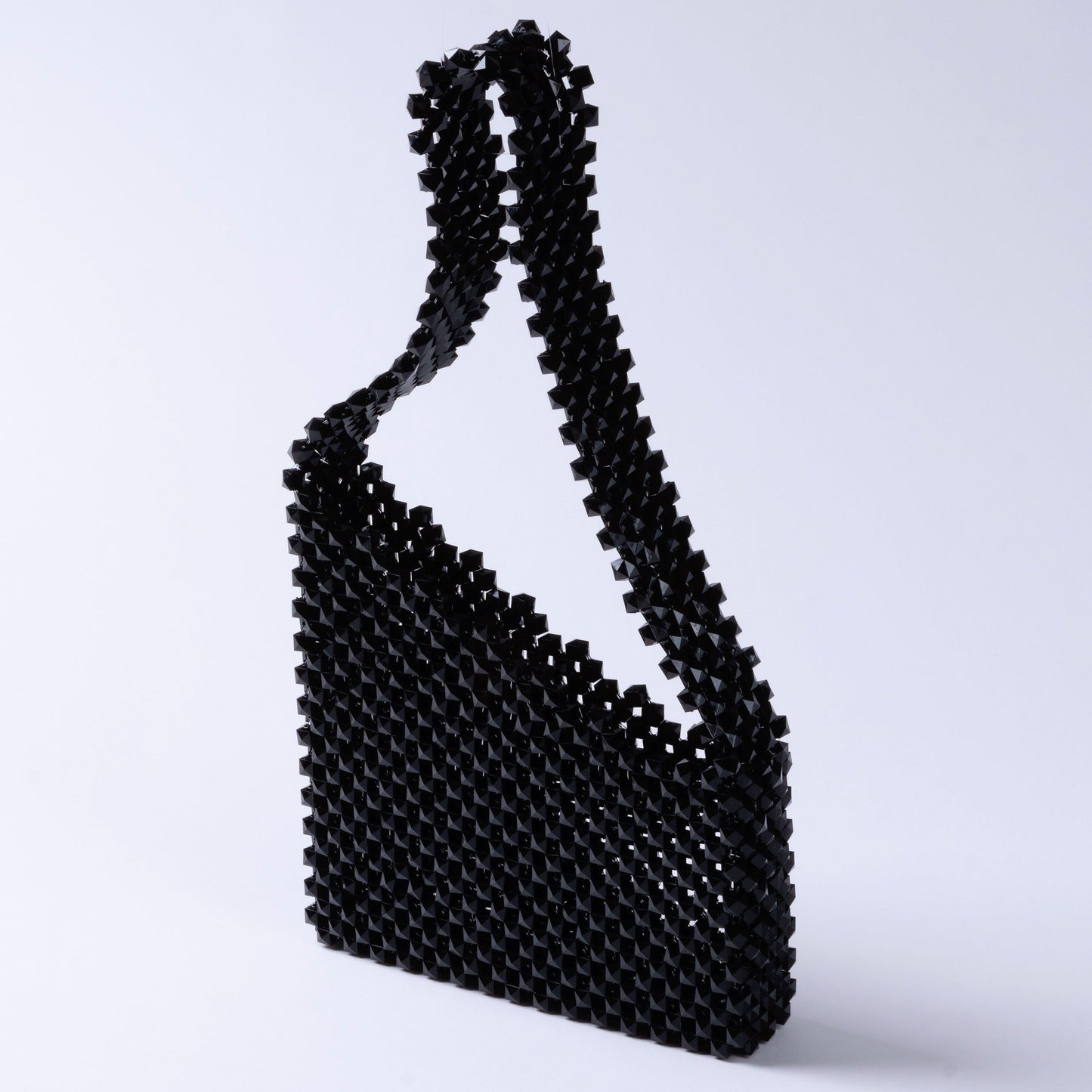 The Half Moon Beaded Handbag Black