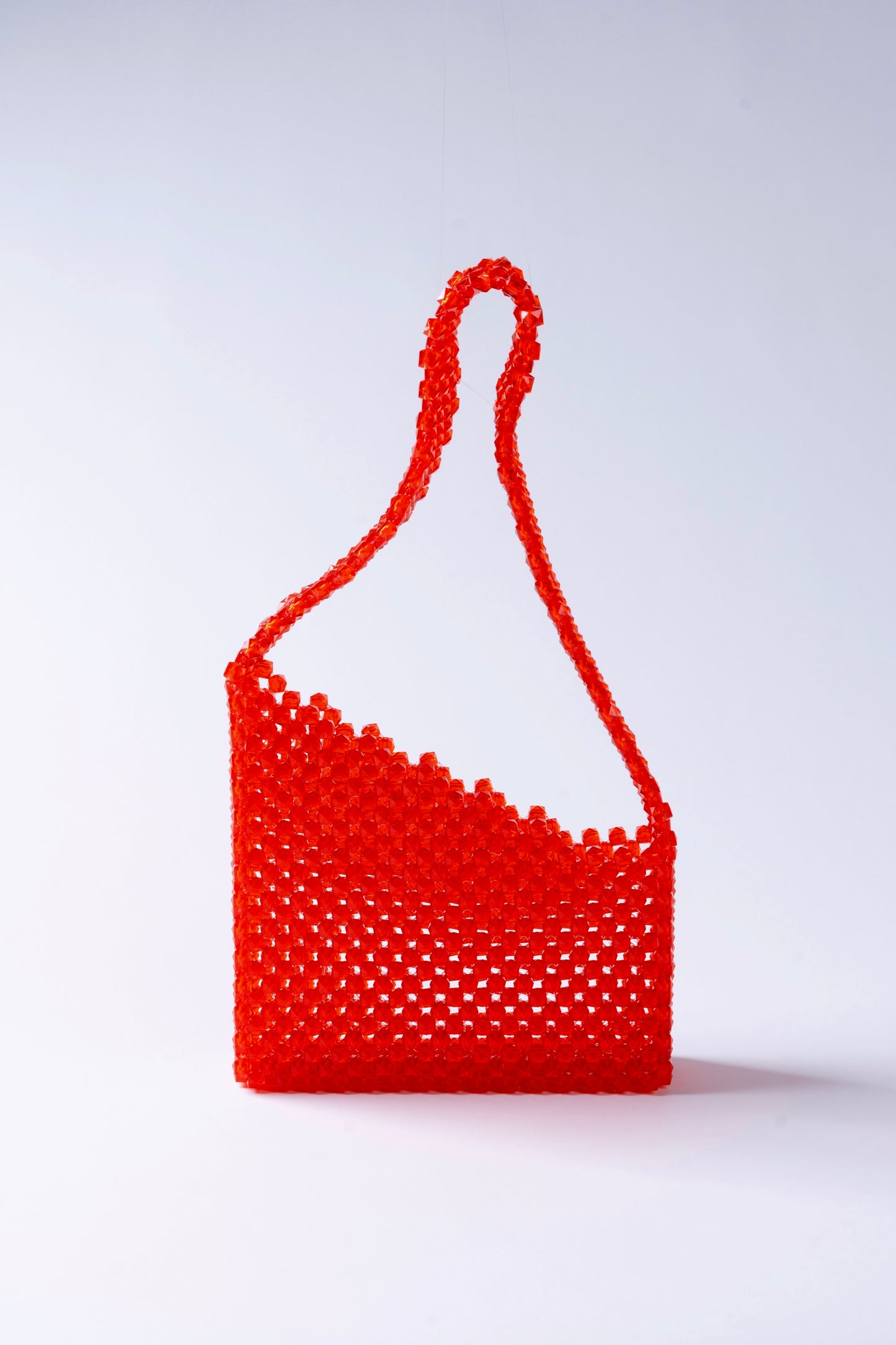 The Half Moon Beaded Handbag Red