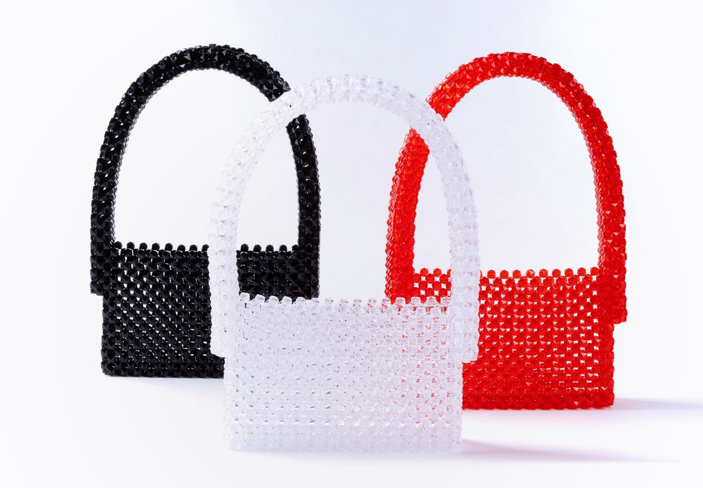 The Basket Beaded Bag Red