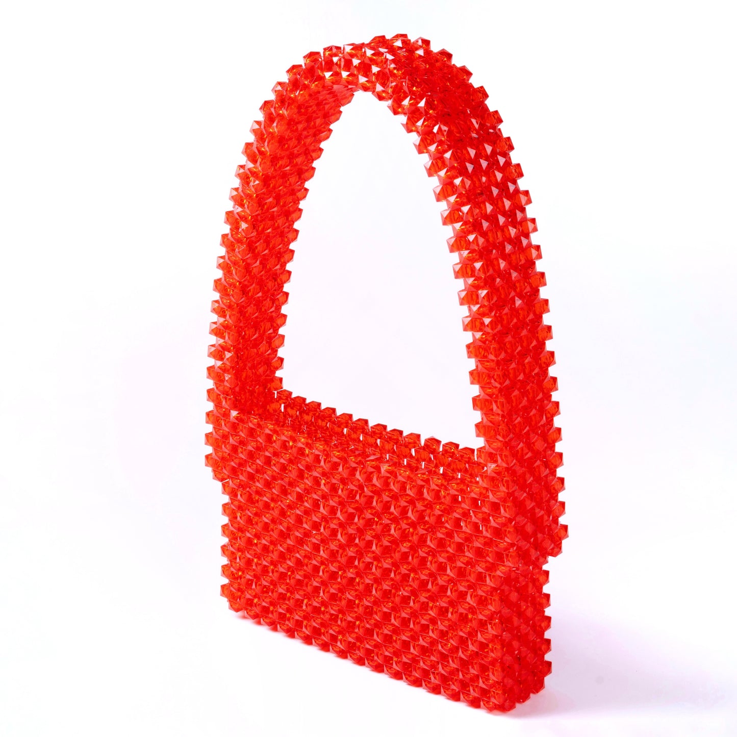 The Basket Beaded Bag Red