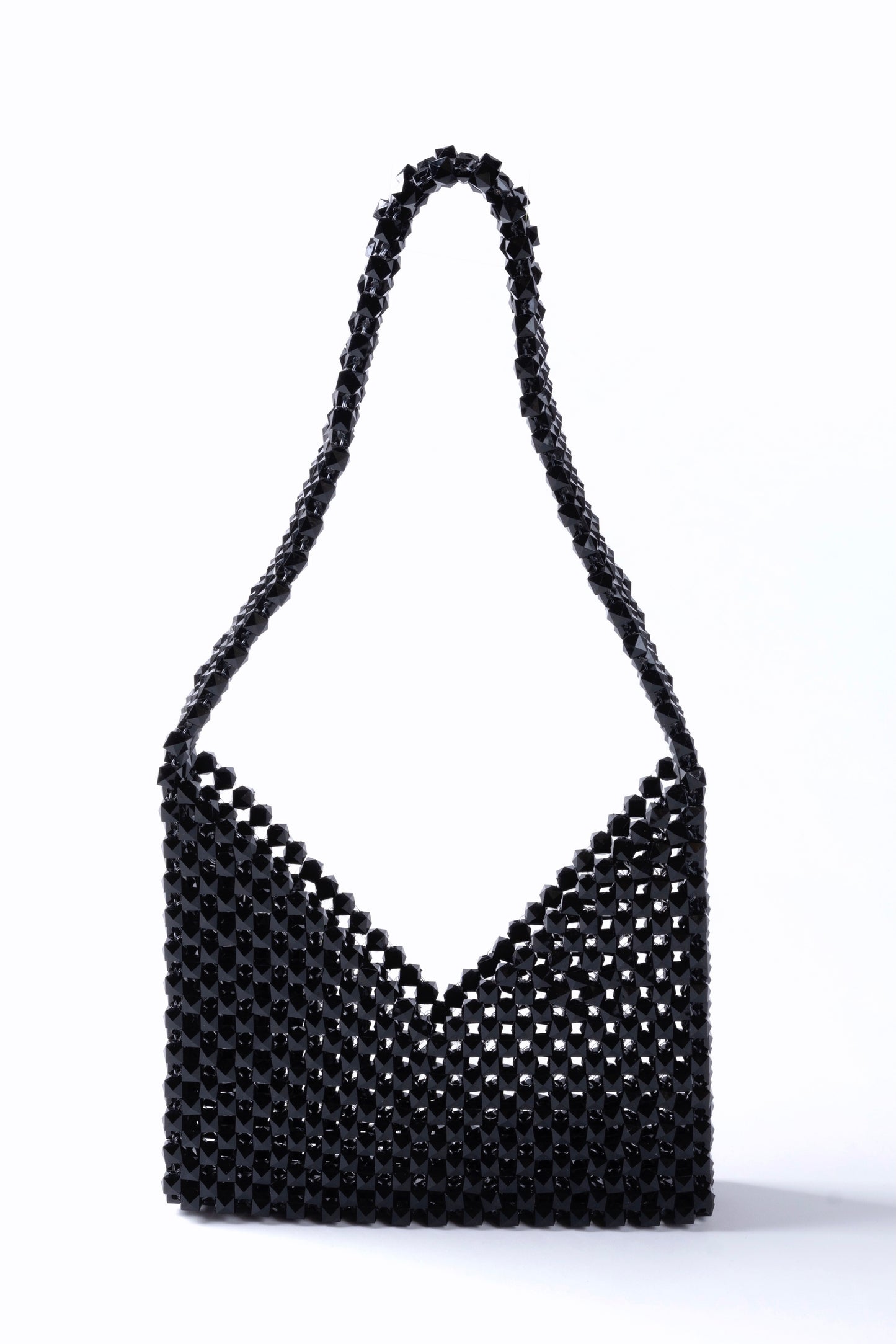 The Cut Out Beaded Handbag Black