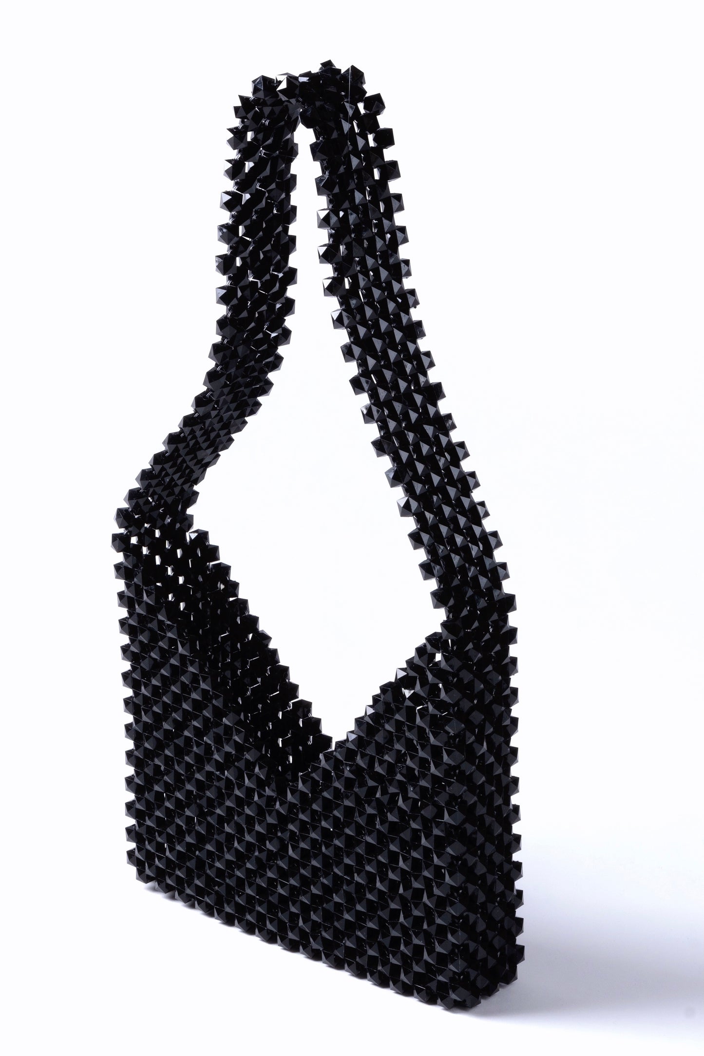 The Cut Out Beaded Handbag Black