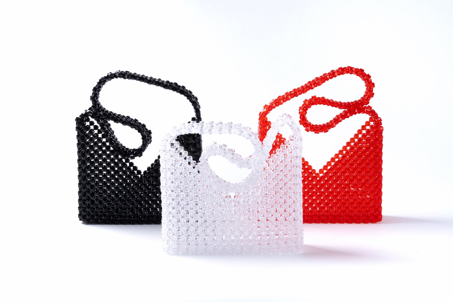 The Cut Out Beaded Handbag Red