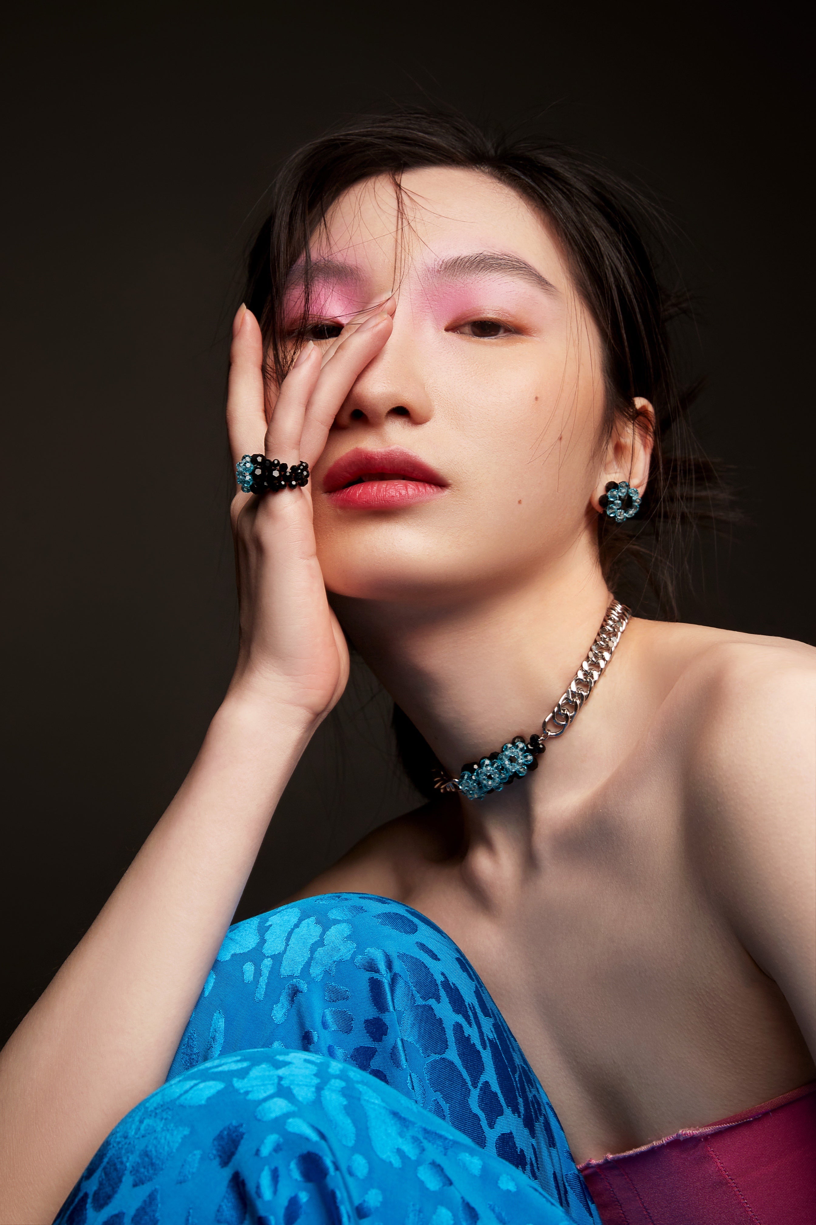 Crystal Beaded Candy Chain Necklace Dark Edition – BEADAHOLIC