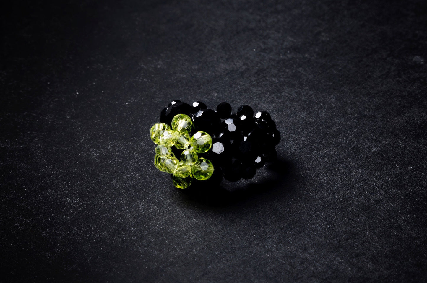 Crystal Candy Beaded Ring Dark Edition