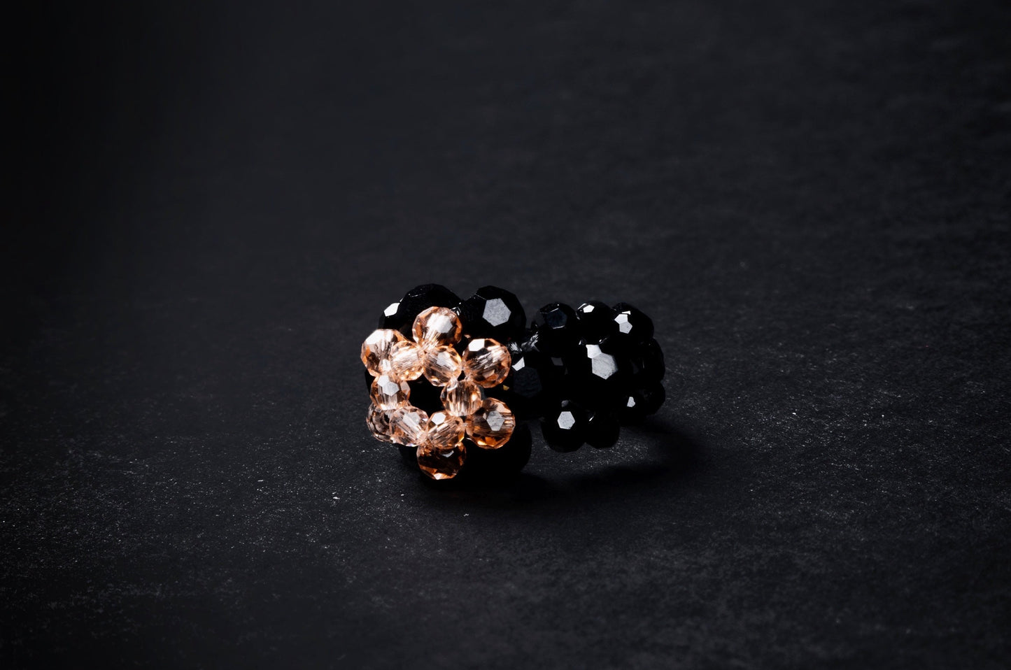 Crystal Candy Beaded Ring Dark Edition